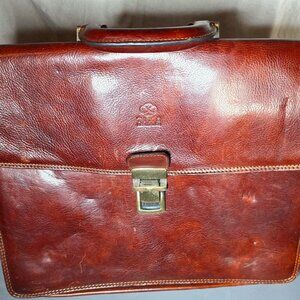 Time Resistance Briefcase Italian Leather